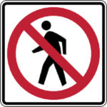 no se permite el paso de los peatones